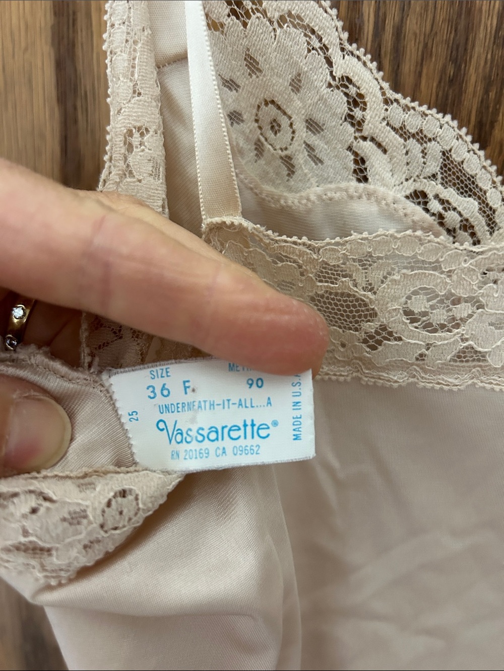 vassarette Cream Lace-Trim Slip image 4